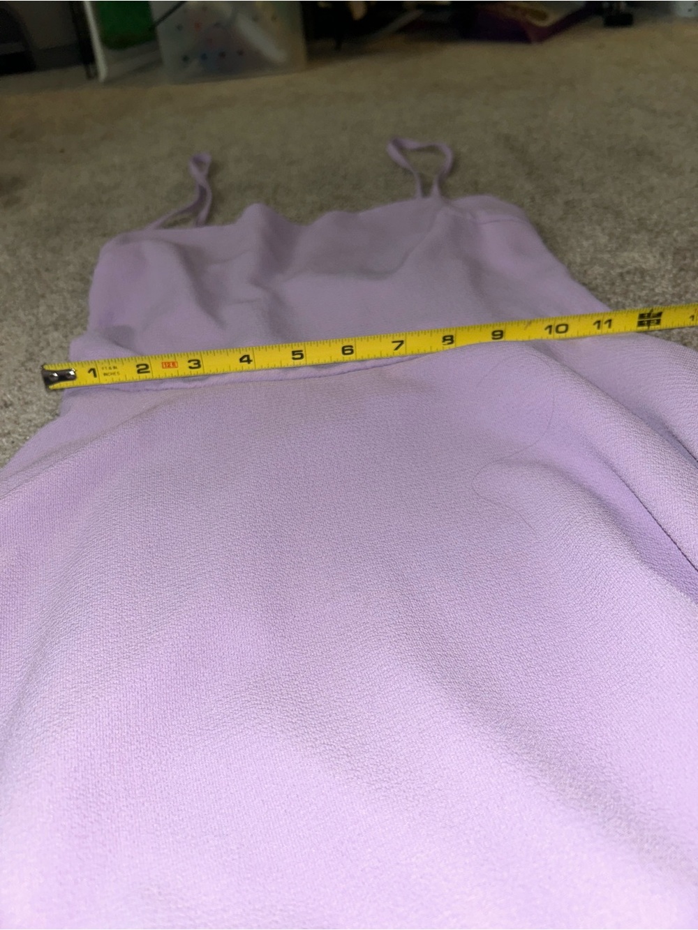 New Women’s Small Lilac Lace-Up Spaghetti Strap Dress - Picture 4 of 5
